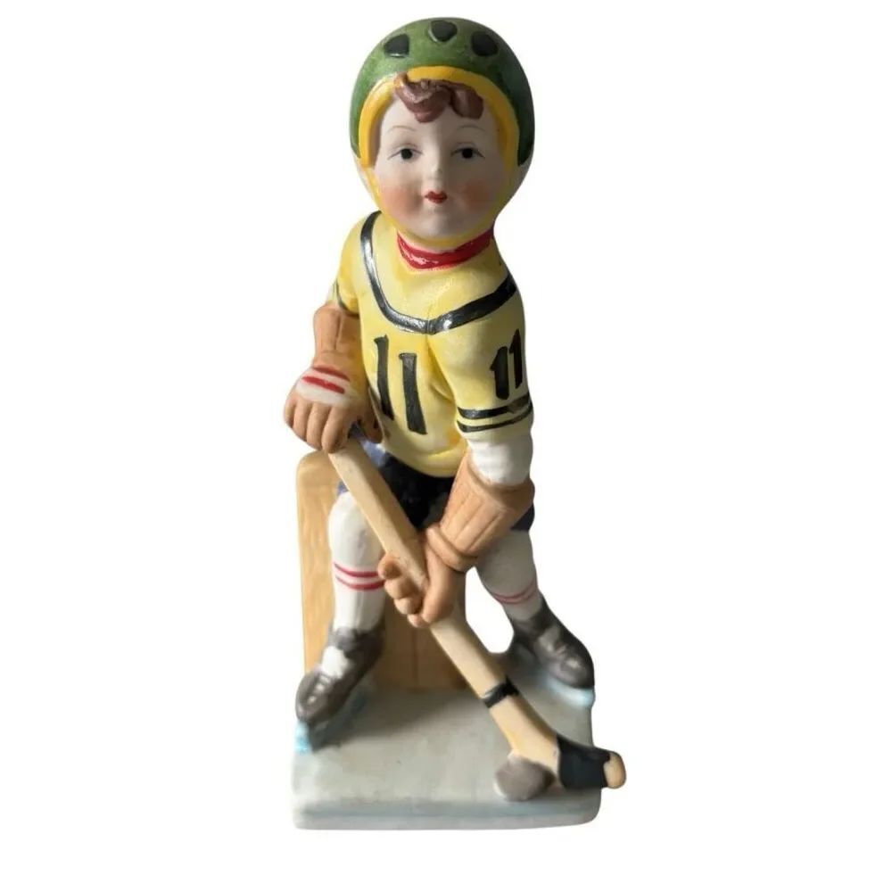Vintage Hockey Player 6” Figurine